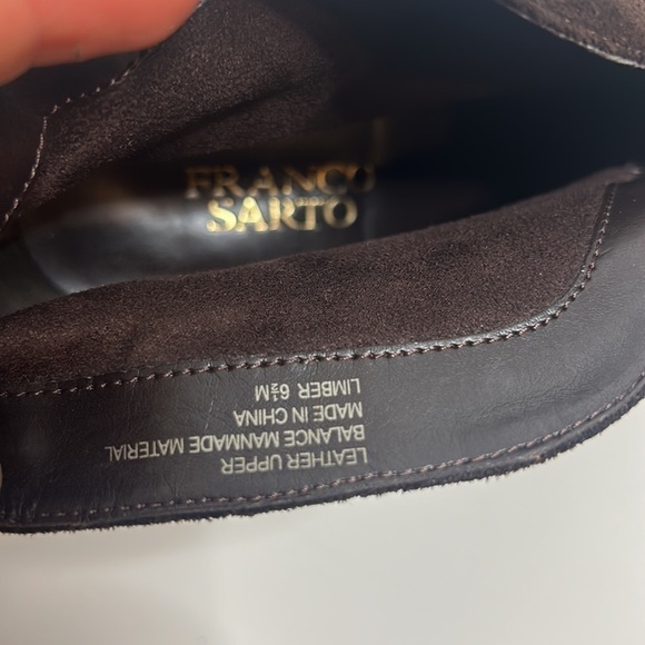 Franco Sarto Limber Brown Booties 6.5M Heel - Picture 6 of 7